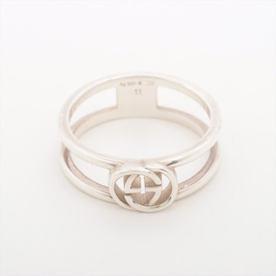PRE-LOVED Gucci Interlocking G Ring 925 Silber Größe 51