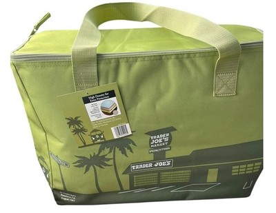 Trader Joe's 8 Gallons Reusable  Bag Cooler Large Insulated Tote Olive Green