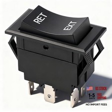 30Amp DPDT Momentary Rocker Switch for RV Jack Switch & Trailer Stabilizer