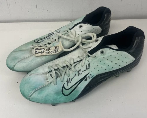 2002 Marcus Randall LSU Tigers QB #12 DUAL SIGNED Game Used Nike Football Cleats