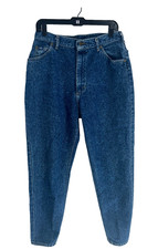 Women's 90's Vintage Lee High Rise Medium Wash Tapered Leg Jeans Size 16 Med