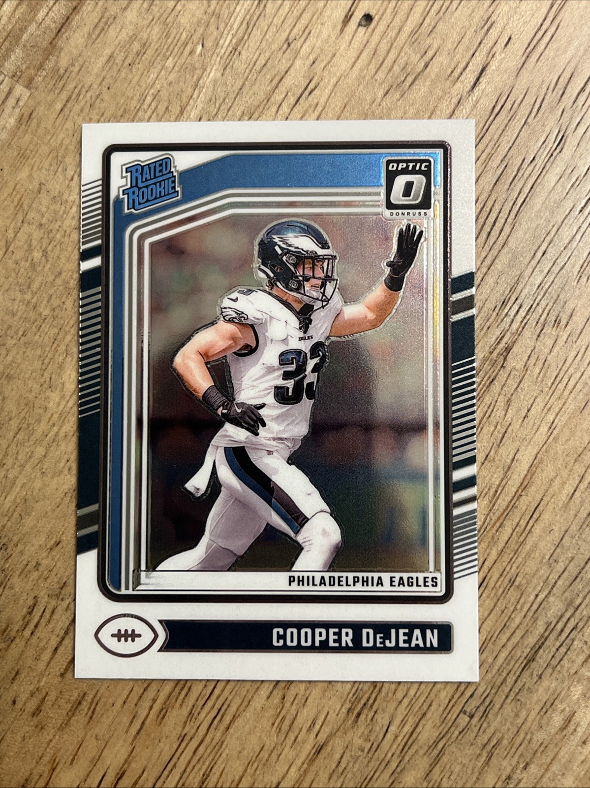Cooper DeJean 2024 Panini Donruss Optic Rated Rookie #221 Holo Prizm Eagles