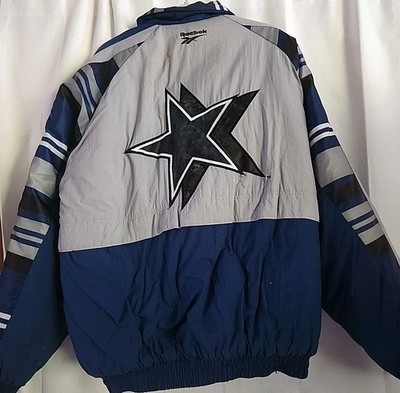 NFL Reebok COWBOYS フード付きジャケット y2k ストリート Vintage Reebok Pro Line 1990's Dallas Cowboys Puffer Jacket