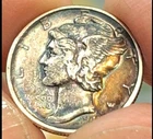 1945-P 10C Mercury Dime TONED RAINBOW - video- AU-UNC Details! (#8413)