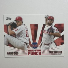 2023 Topps Series 1 #12P-10 Aaron Nola Zack Wheeler One-Two Punch Phillies