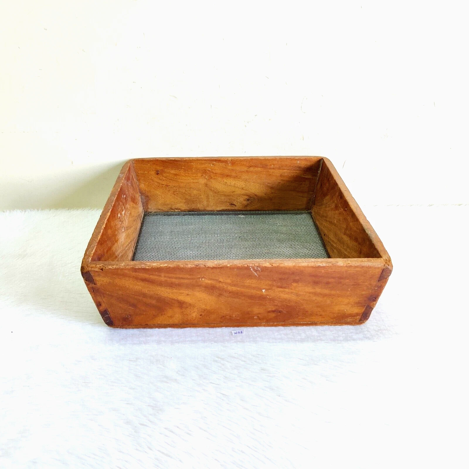 1920s Vintage Primitive Handcrafted Wooden Strainer Decorative Collectible W88