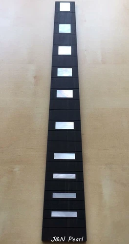 Custom Made 24.625” Scale Ebony Fretboard Inlaid 10pcs MOP Block for Les paul