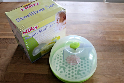 Nuby Sterilisator Steam Sterilizer grün für Mirkowelle  NEU Originalverpackt