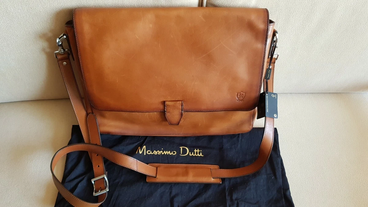 BOLSO DE DOCUMENTOS MASSIMO DUTTI HOMBRE MARRÓN CUERO Ref:2110/021 NUEVO bolsa de polvo inc. 2110021744017 | eBay