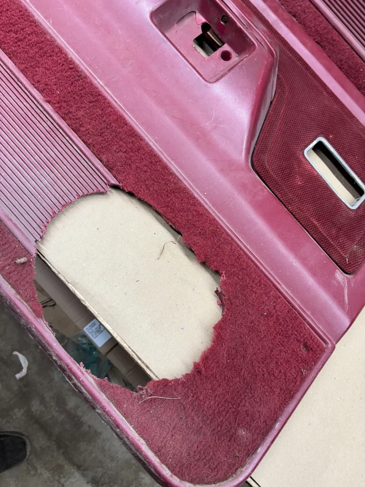 1987-1993 88 89 90 DODGE D100 D150 D350 Red POWER Door Panel Panels Cards ROUGH - Image 4 of 4