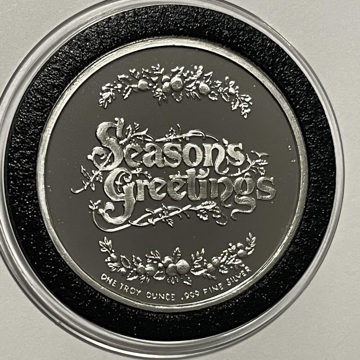 Vintage Santa Claus Christmas Proof Coin 1 Troy Oz .999 Fine