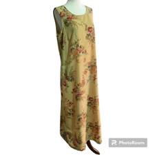 Vintage 90s floral tank maxi dress. Sheath long dress. Summer fashion