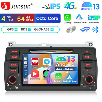Für BMW E46 Autoradio Android 14 Octa Core 4+64G GPS NAVI 7'' 2K AKM-DSP WIFI BDS