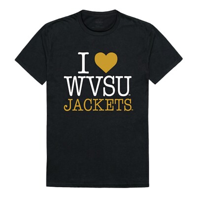 West Virginia State University Yellow Jackets WVSU NCAA Cotton I Love T Shirt