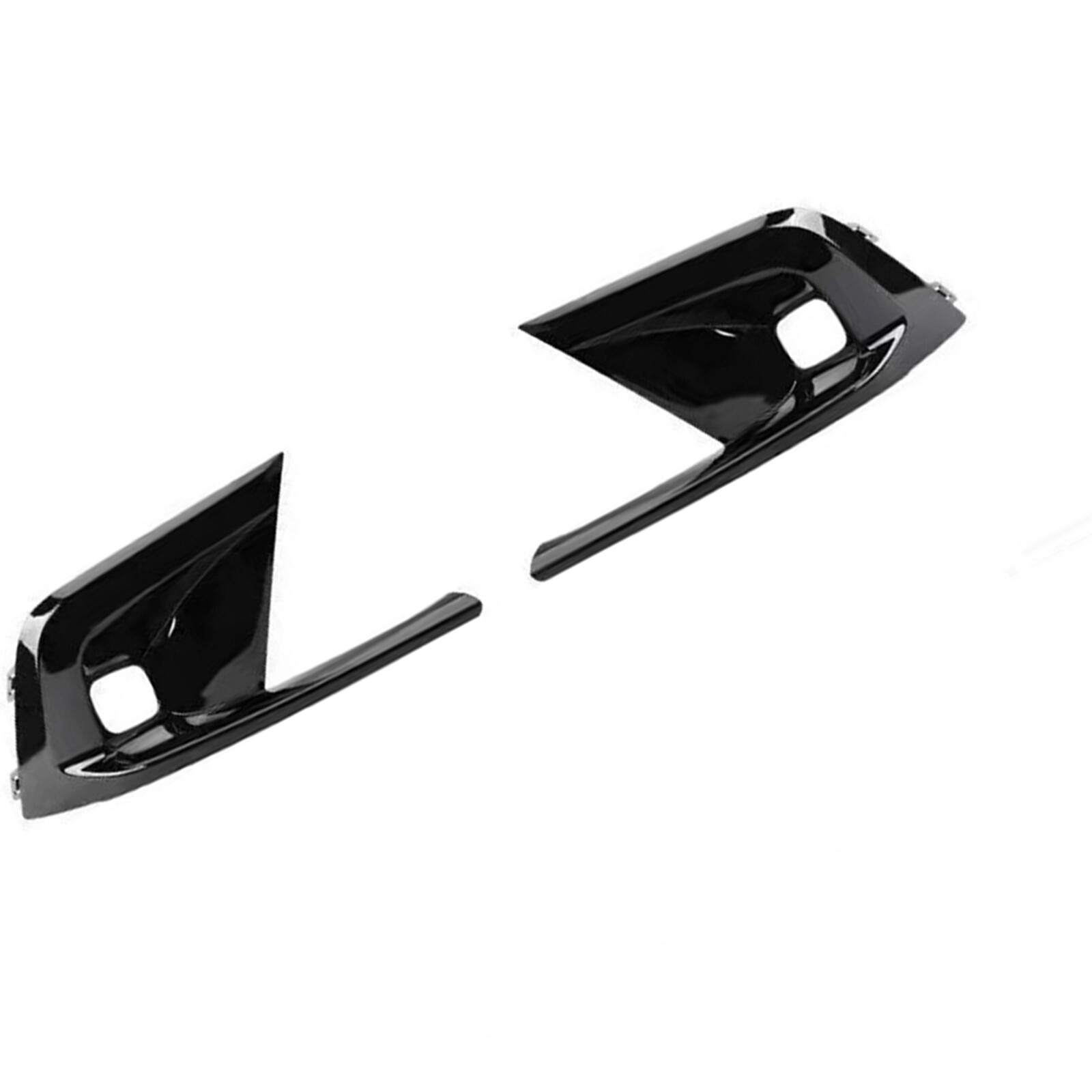 Front Bumper Fog Light Cover Gloss Black Trim For Civic 11th 2022-2024