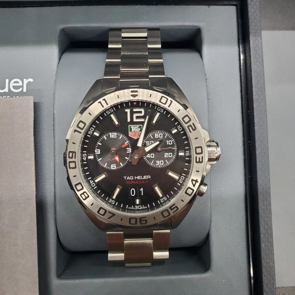 Tag Heuer Formula 1 Mens Watch Black Dial Quartz 41mm WAZ111A