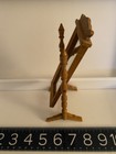 19thc German Gebruder Schneegas pressed/turned Wood Dollhouse STANDING MIRROR — photo 4