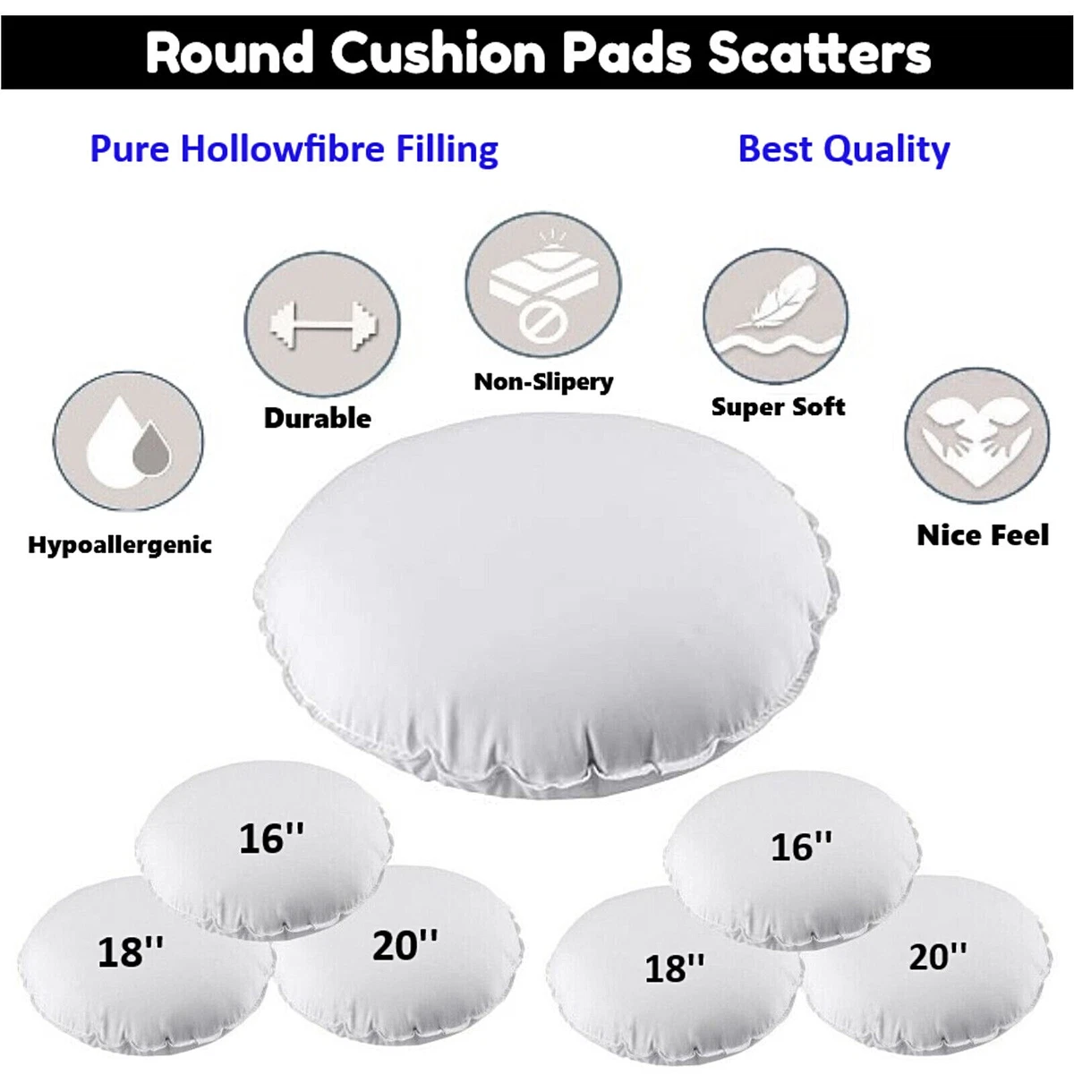 Round cushion cheap fillers