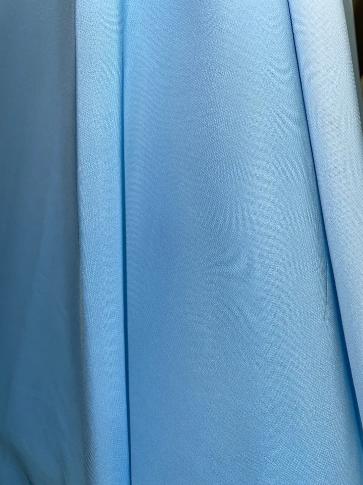 chiffon soft fabric 2 Meter ,lake blue and White,drape for Dancing dress,gown - Image 3 of 4