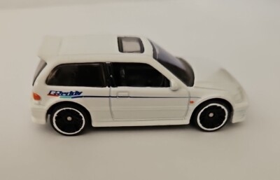 Hot Wheels 1990 Honda Civic EF White 2019 Speed Graphics Greddy