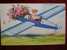 AIRPLANE - AIRCRAFT / ARTIST POSTCARD / 1936