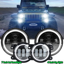 Dot 7 Led Headlights4 Fog Lightsturn Lamp Combo For Jeep Wrangler Jk 2007-18 Dot 7 Led Headlights4 Fog Lightsturn Lamp Combo For Jeep Wrangler Jk 2007-18
