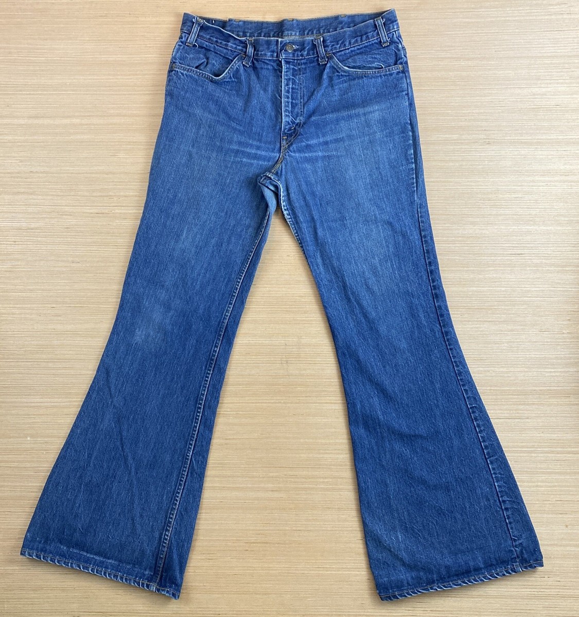 Vintage Levis Orange Tab 684 Big Bell Bottom Jeans Mens 34x33 