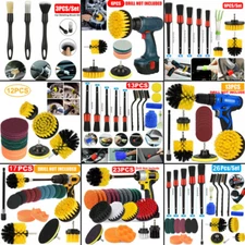Drill Brush Attachment Set Power Scrubber Cleaning Kit Tub Polishing & Scrubbing