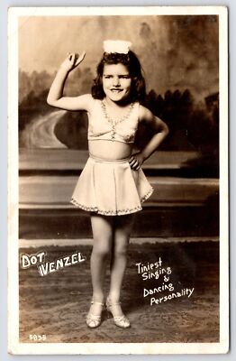 People~Dot Wenzel Williams Tiniest Singing Dancing Personality RPPC 1927