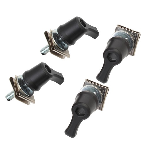 Black Saddlebag Lever Lock Bolts & Nuts Kit Mounting Set for Harley 2001-2023 - Picture 6 of 12