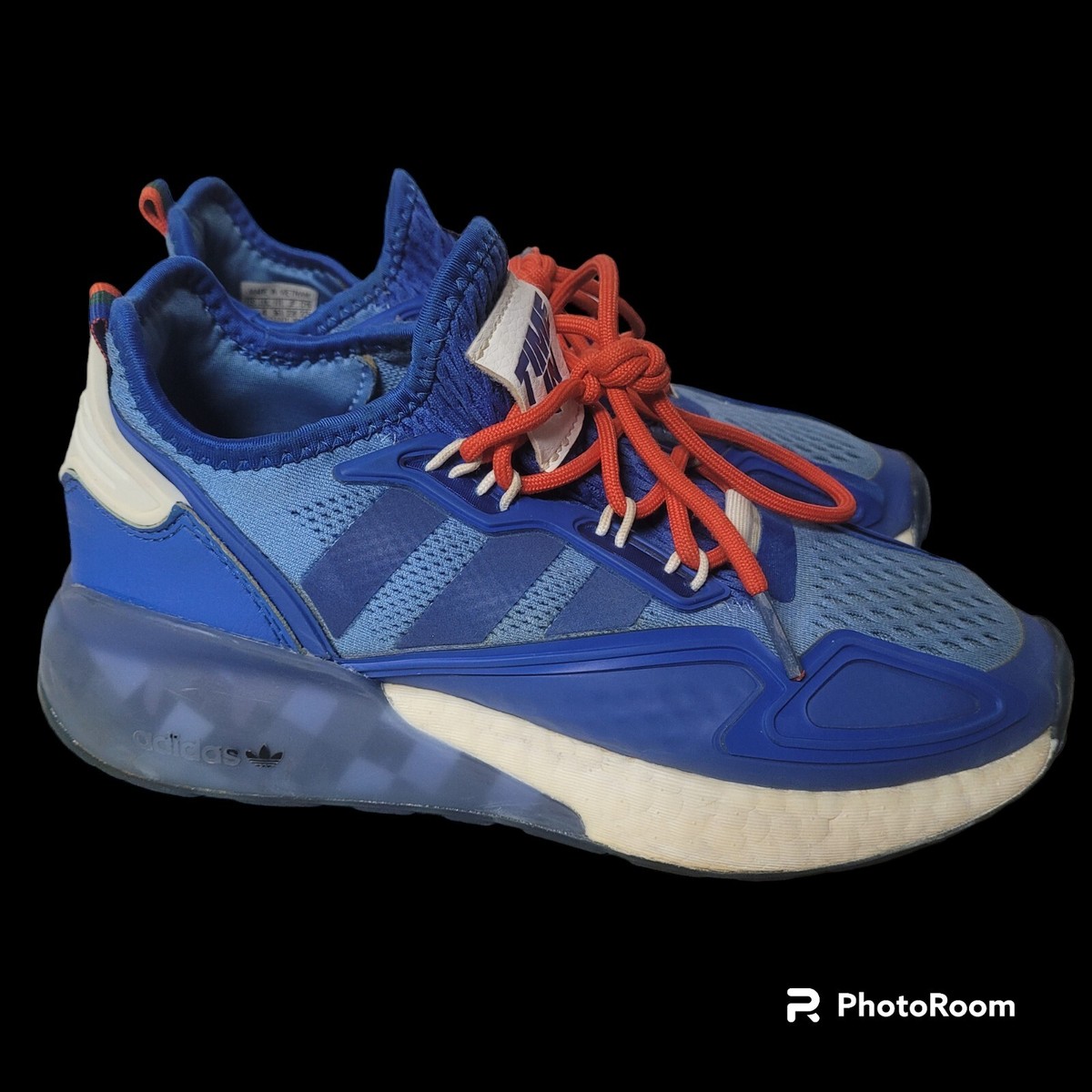 Adidas Ninja X ZX 2K Boost BLUE WHITE RED Shoes Youth Kids Boys Sz