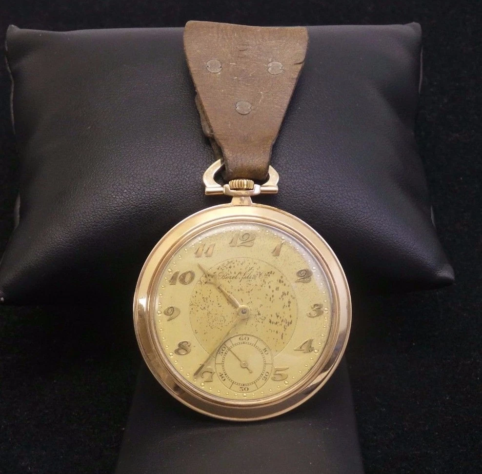 INCREDIBLE BOREL FILS CIE ANTIQUE 14K YELLOW GOLD SWISS POCKET WATCH 1900