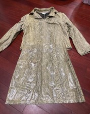 Vintage Victoria Moon Snake Skin Inspired 2 Piece Outfit Jacket And Skirt Size M