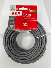 RCA 50 Ft. CAT6 Gray Network Cable TPH633R