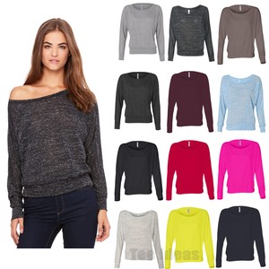 long sleeve flowy off the shoulder top