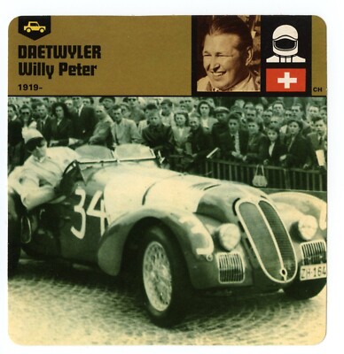 Willy Peter Daetwyler - Racing Race Driver Edito Service SA Auto Rally Card