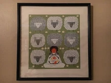 Original Retro Edie Harper Signed & Framed Print Wall Art Little David 510/750