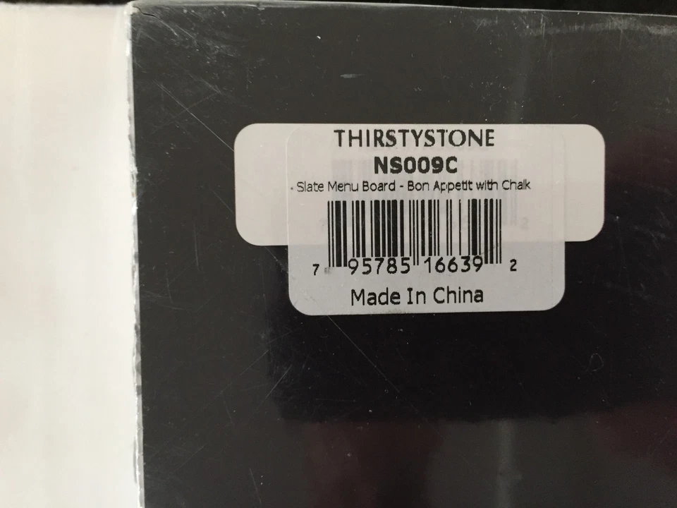 Thirstystone ~ доска меню из сланца ~ «Приятного аппетита» ~ с мелом - Изображение 4 из 4