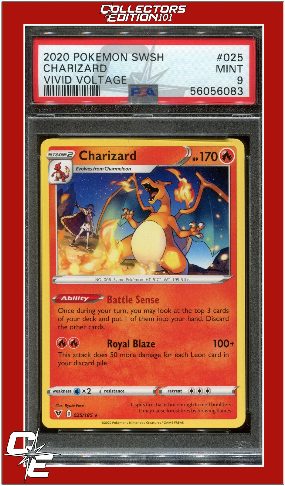 Vivid Voltage 025 Charizard PSA 9