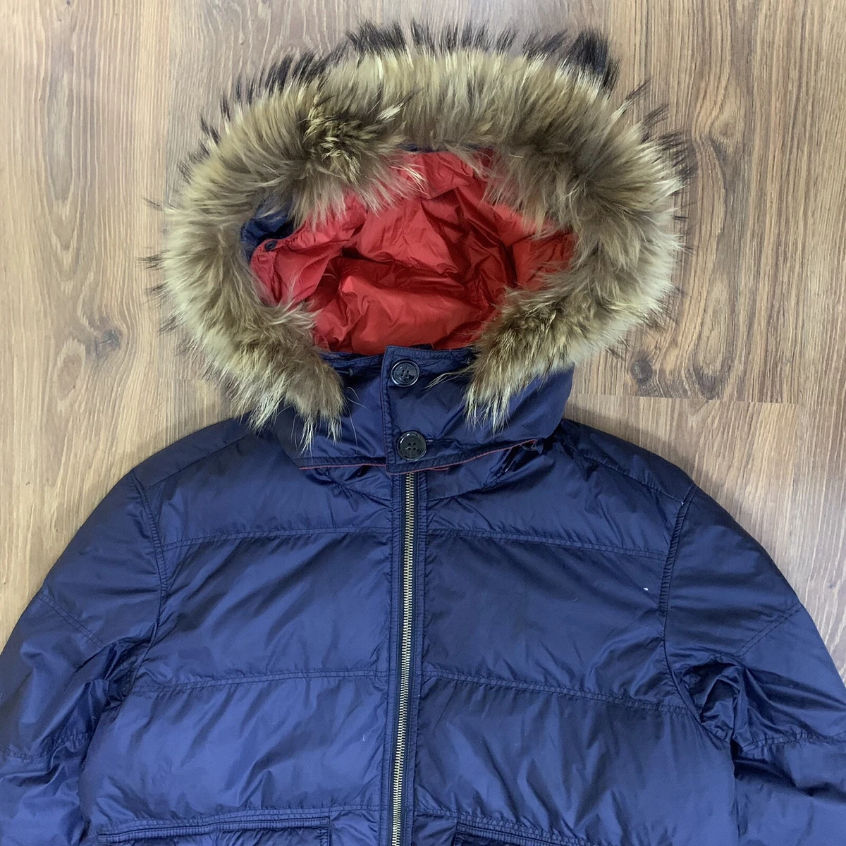 Burberry down coat with fur hood new arrivals