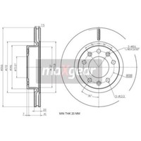Maxgear 2X Bremsscheibe Vorne Ø266 Mm Lackiert FüR Peugeot 308 SW II