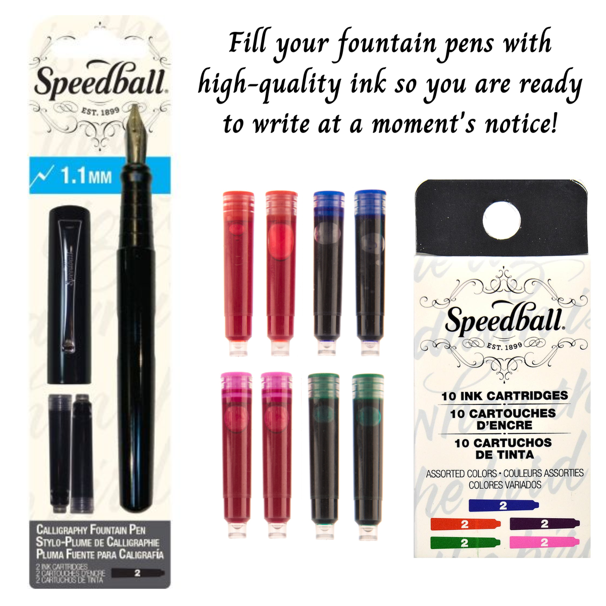 Speedball Calligraphy Deluxe Füllfederhalter-Set – Für Kalligrafie & Schönes Schreiben
