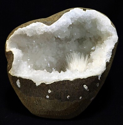 Scolecite Blow Spery Ball On Apophyllite Kristalle Geodenbildung Mineralien