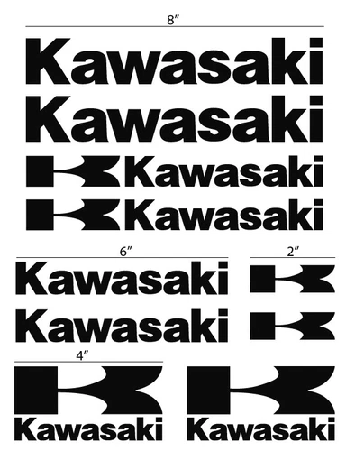 1 set Kawasaki Decals Stickers Vinyl motorcycle ninja ZX Z KLR KX KLX KSR W Z