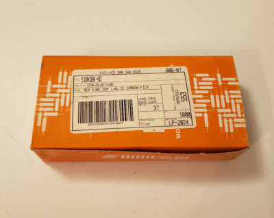 Box of 800 Yageo Carbon Film Resistors CFR-25JB-510K 510KQBK-ND 510K 5% 1/4W