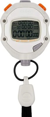 CASIO HS-70W-8JH Stop Watch White Waterproof Sports new Free Shipping - Image 1 of 4