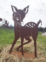 Reh Bambi 41 Cm Hoch Rehkitz Kitz Hirsch Rehe Wald Tier Rost Edelrost Metall