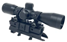 For SKS Scope Mount Combo W/ 4x32 Scope Mil Dot Reticle + Rings + Lens Covers