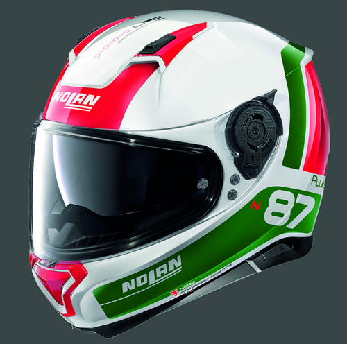 CASCO NOLAN INTEGRALE N87 PLUS DISTINCTIVE BIANCO ITALIA COL.29 TUTTE LE  TAGLIE | eBay