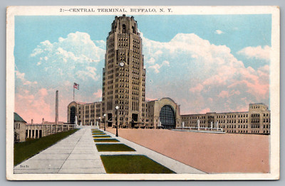 Central Terminal, Buffalo, NY, c1920s Postcard TS-32A